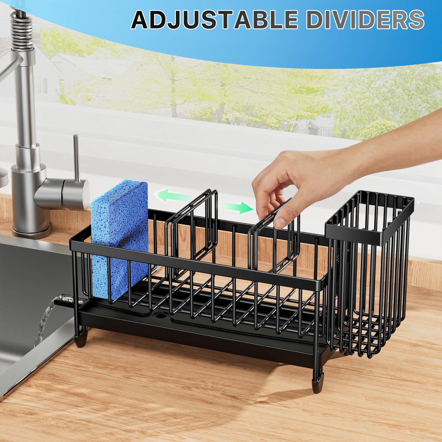 Cisily Sponge Holder for Kitchen Sink – Stainless Steel