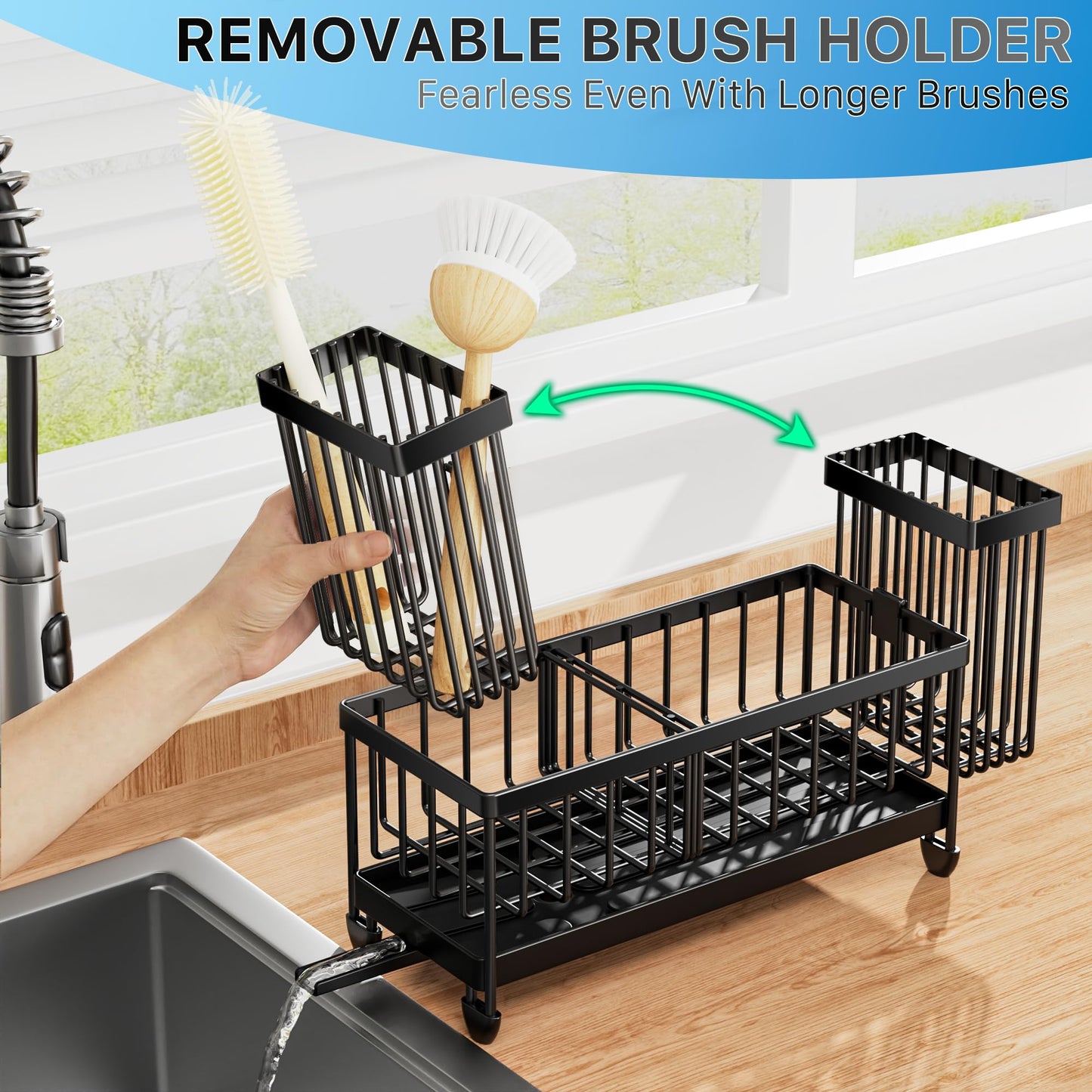 Cisily Sponge Holder for Kitchen Sink – Stainless Steel